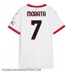 AC Milan Alvaro Morata #7 Udebanetrøje Dame 2024-25 Kortærmet